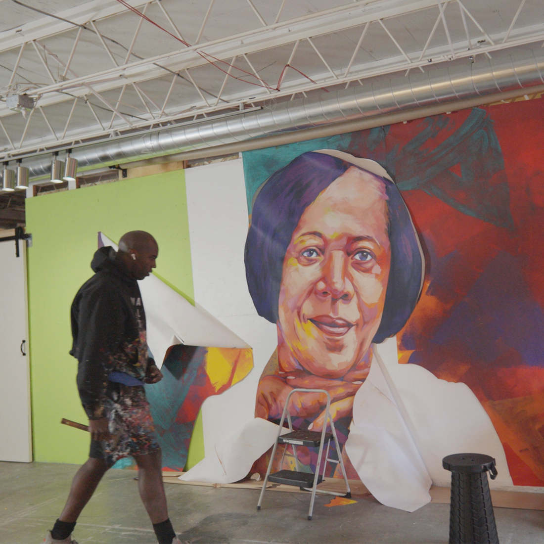 Latest polytab Mural Process using layering