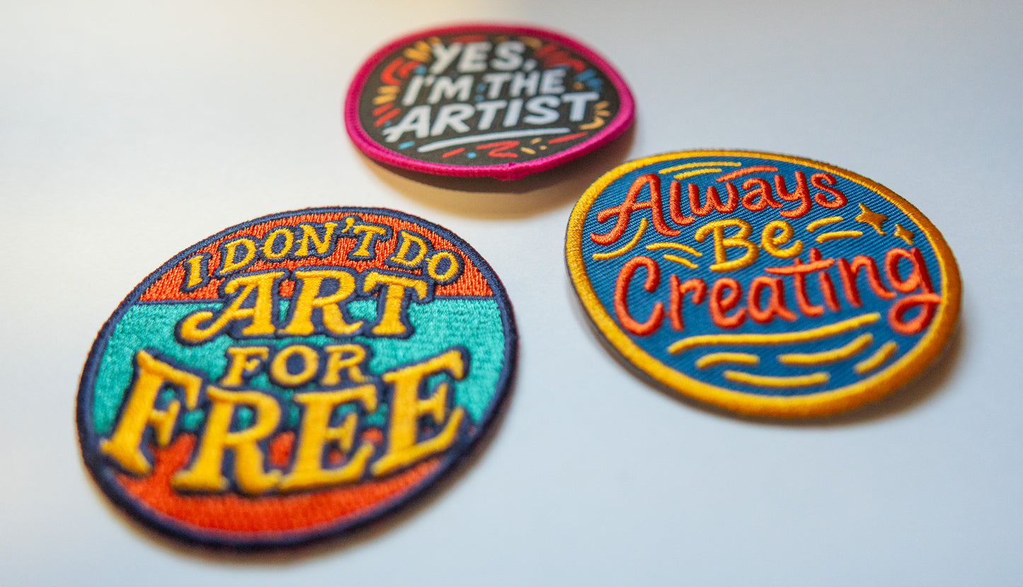 Artist Patches - Set of 3 (Iron-on/Sew-on)